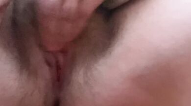 Cute girl with hairy pussy squirts on the floor