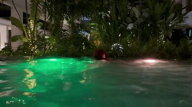 picked up a red-haired slut from the pool and shoved his dick in her mouth