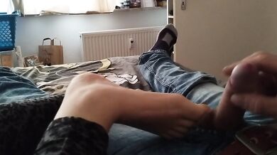 My wife gives it to me with her feet.