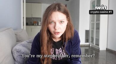 Stepsis doesn’t know then to stop. Playing cards with stepsister.