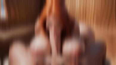 AI Generated - Massive Tits Redhead Sauna POV Titfuck & Wet Pussy Spread