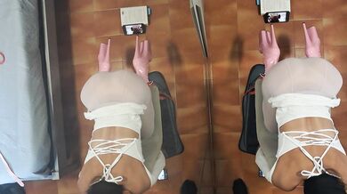 Milf tied to a chair and fucked in the mouth and pussy