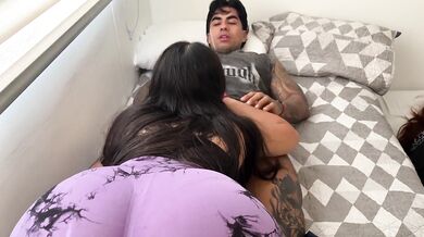 I fuck my stepbrother behind my roommate's back.
