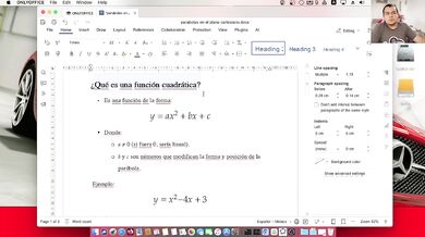 Ecuaciones cuadráticas en el plano cartesiano: Las p, su vértice e intersecciones con Geogebra