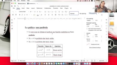 Ecuaciones cuadráticas en el plano cartesiano: Las p, su vértice e intersecciones con Geogebra