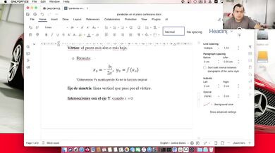 Ecuaciones cuadráticas en el plano cartesiano: Las p, su vértice e intersecciones con Geogebra