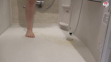 Gorgeous Beauty Standing Pissing in the bathroom