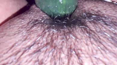 Asmar vaginal sound, masturbation with cucumber