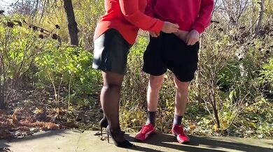My stepmom holds my dick when I pee