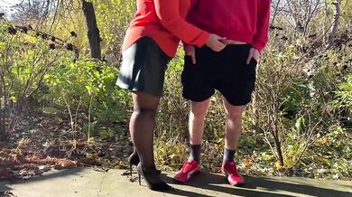 My stepmom holds my dick when I pee