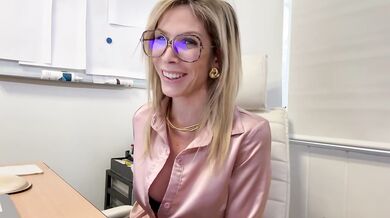 FK2 - My new virgin colleague try a JOI and a blowjob for the first time at work - PART 2