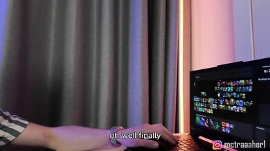 My boyfriend's girlfriend, that slut, decided to take my virginity while I was playing on the computer │McTraaaher