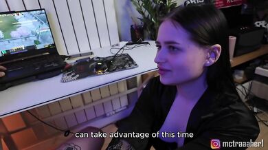 My boyfriend's girlfriend, that slut, decided to take my virginity while I was playing on the computer │McTraaaher