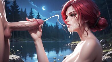 Triss Merigold Got horny on a date in the lake