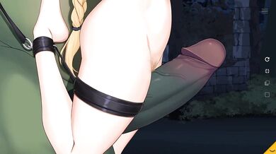 The elf and her friend were fucked by the ogre's huge cocks