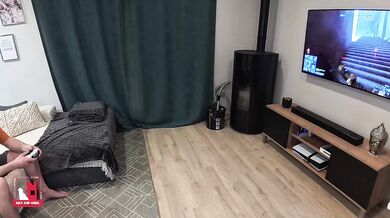 I fuck my slutty step sister's pussy when i'm gaming - At home