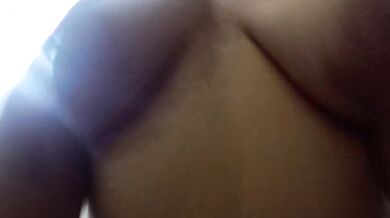 "That feels so good," she says while touching her pussy with my cock inside her