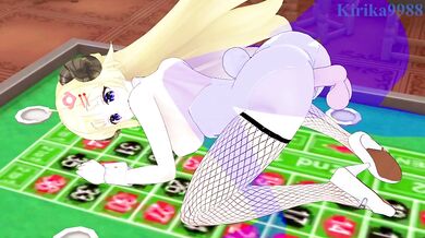 Tsunomaki Watame (Bunny Girl) and I have intense sex in the casino. - Hololive VTuber Hentai