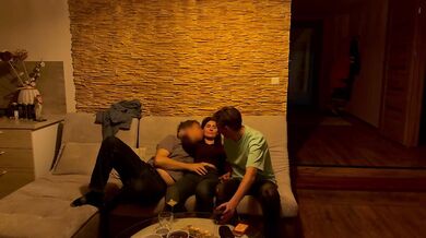 Cuckold, Wife Fucks Guy with a Small Dick, Cum in Mouth 2 Times