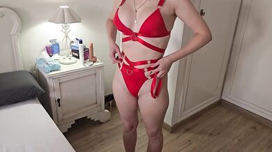 PoV: My wife dresses in sexy lingerie and wants sex. Her perfect ass makes me cum so hard!