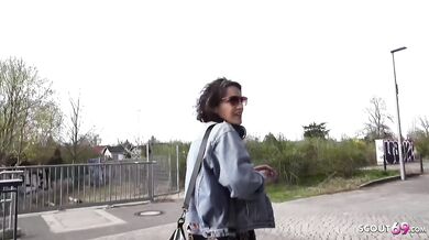 GERMAN SCOUT - Crazy Anal and Rimjob Casting Fuck with French Skinny Tattoo Model Lena Fire