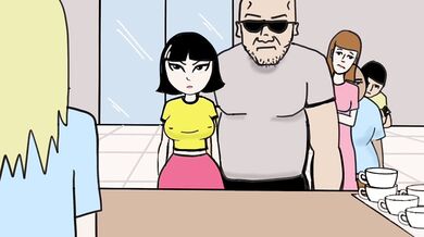 Fiona goes to the cafe
