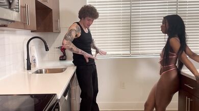Kimmy Charms Seduces The Maintenance Man and lets him Use all Her Holes . Anal Creampie