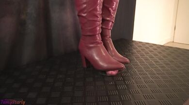 Full Weight Crushed without Lube and Post Orgasm in my Red Heeled Boots - Cock Balls Crush Trample, Shoejob, Bootjob, CBT, Ballbusting, Trampling