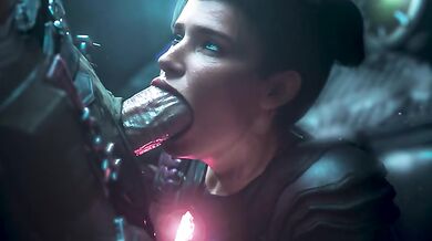 Commander Thira Sucks Doom Slayers Cock Animation