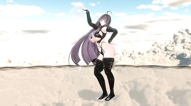 Elf VTuber Outfit Change Until Nude | Like A Cat Hentai MMD