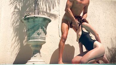European whore is fucked "MERCILESSLY", swallows piss, dry fucked and gets a facial cumshot