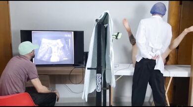 Cuckold takes wife to get an ultrasound with a private gynecologist!
