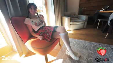 A tight little highlander girl in highlander attire gets fucked hard by a client's cock. She ends up with a massive cumshot on her tits.