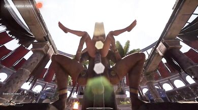 1,000 viewers watch as Lara is turned into a lustful slut. 3D Hentai Game. part 2