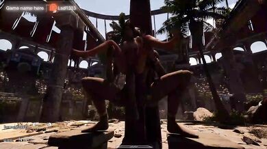 1,000 viewers watch as Lara is turned into a lustful slut. 3D Hentai Game. part 2