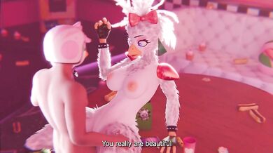 A stupid furry has realized her destiny as a cock attachment for humans[eng sub reaction
