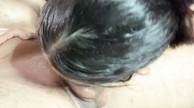 Mature, submissive, obedient wife sucks only the head in search of the sacred fluid