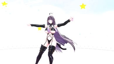 Thicc Elf VTuber dances to【花月成双】 | Hentai MMD