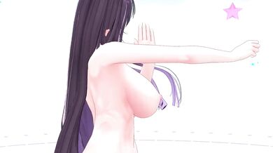 Thicc Elf VTuber dances to【花月成双】 | Hentai MMD