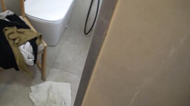 Voyeur stepson caught masturbating while watching his stepmother