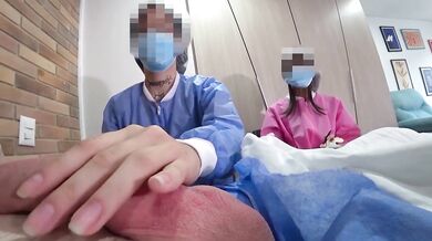 2 DAY: TWO ASIAN NURSES examined my dick in hospital.