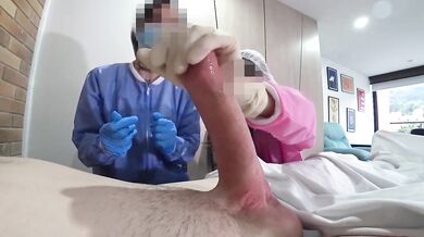 2 DAY: TWO ASIAN NURSES examined my dick in hospital.
