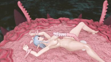Futa Farrah fucked by tentacle monster at the Beach Costa Del Sol