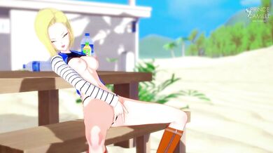 Android 18 is a hot little slut - compilation