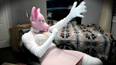 Pink Foxie Pt1! Waking up in trapped in a cursed naughty pink fox mask!