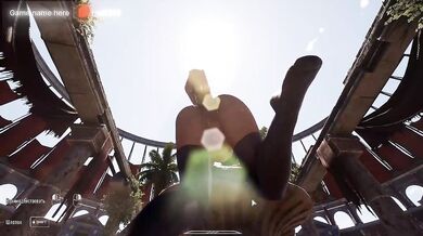 Slut Croft loves it when a two-meter dick penetrates her anus