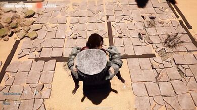 Lara Croft's anus is being ravaged by a lustful statue in front of thousands of people. 3D. part 2