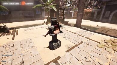 Lara Croft's anus is being ravaged by a lustful statue in front of thousands of people. 3D. part 2