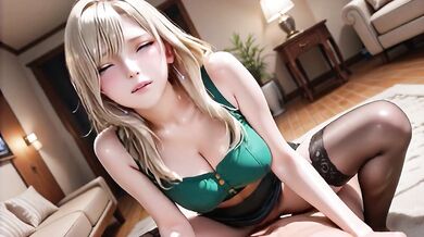 Busty Blonde Goddess Gets Filled Deep on Luxury Living Room Sofa