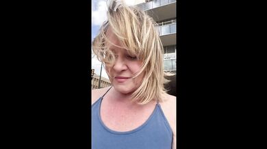 Shopping in a See-Through Shirt and Flashing in Public